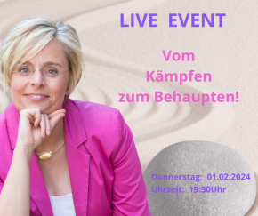 Live Webinar Vom Kampfen zum Behaupten Facebook Beitrag